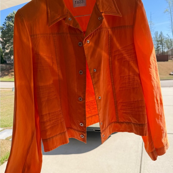 Tuzzi Brand Orange Jean Jacket for Women - Picture 13 of 16